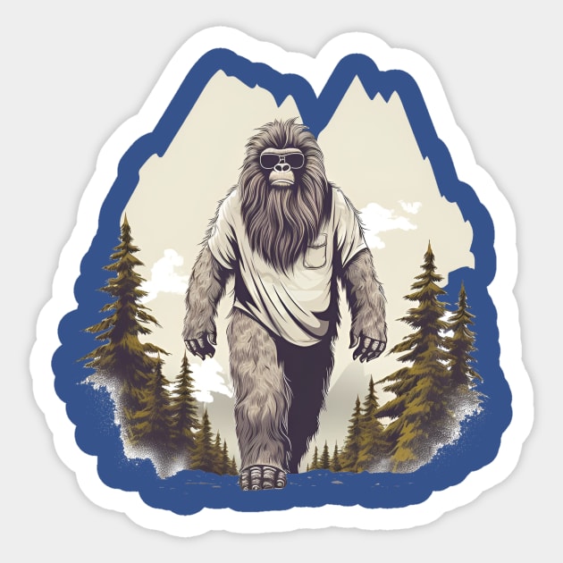 Dope Sasquatch in Nature Sticker by Grassroots Green